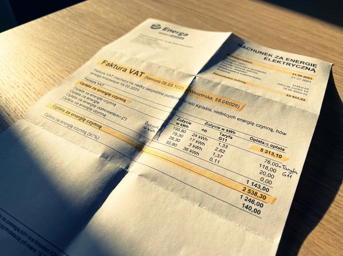 Analiza rachunków i profilu zużycia energii na podstawie faktur za prąd