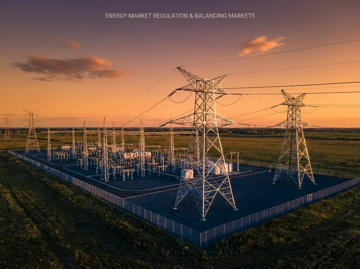 Rynek bilansujący energii: linie wysokiego napięcia i infrastruktura sieci przesyłowej