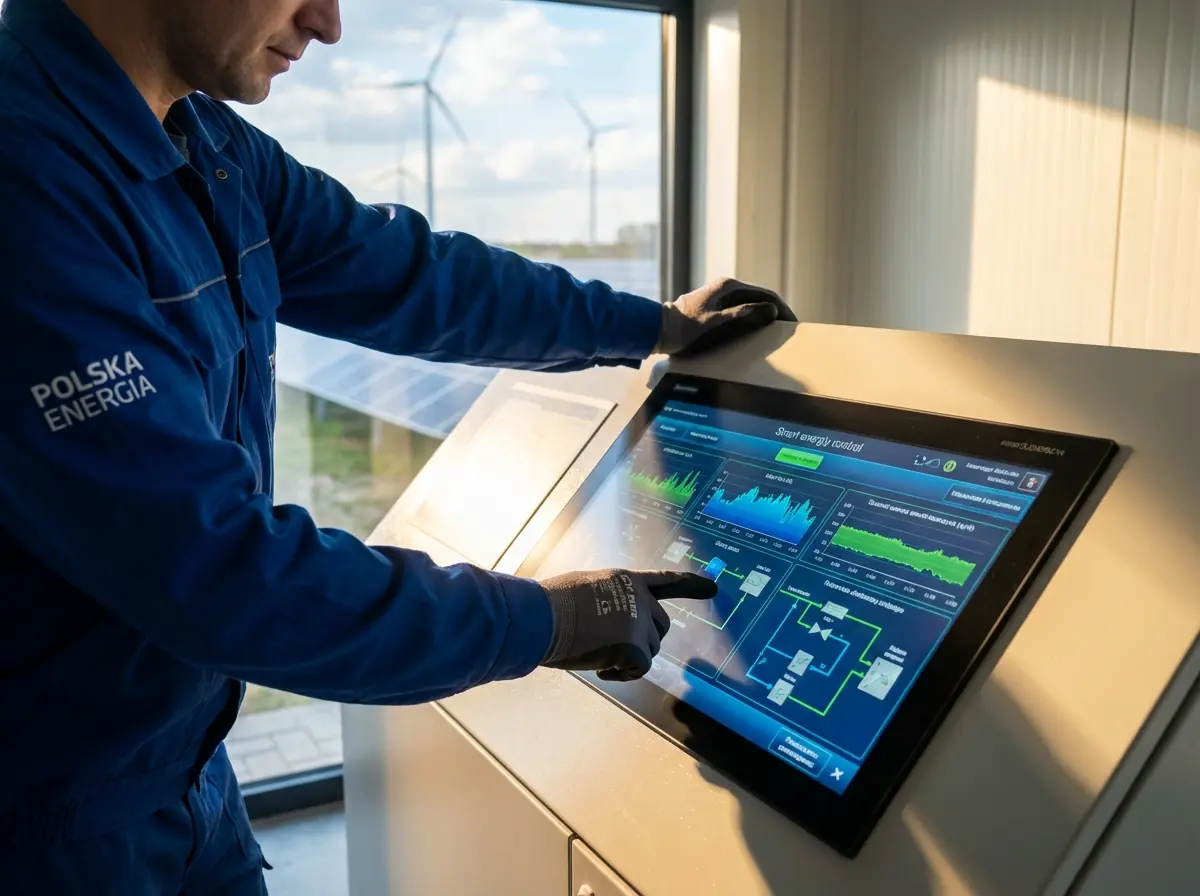 Automatyczne sterowanie energią na panelu dotykowym systemu EMS